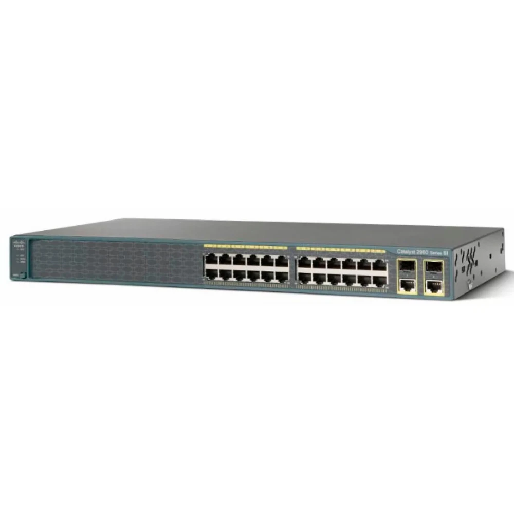Коммутатор Cisco Catalyst 2960 Plus WS-C2960+24TC-L 100 Base-TX (100 мбит/с), 2 SFP порта