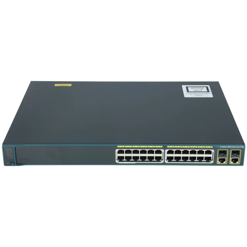 Коммутатор Cisco Catalyst 2960 Plus WS-C2960+24TC-L 100 Base-TX (100 мбит/с), 2 SFP порта