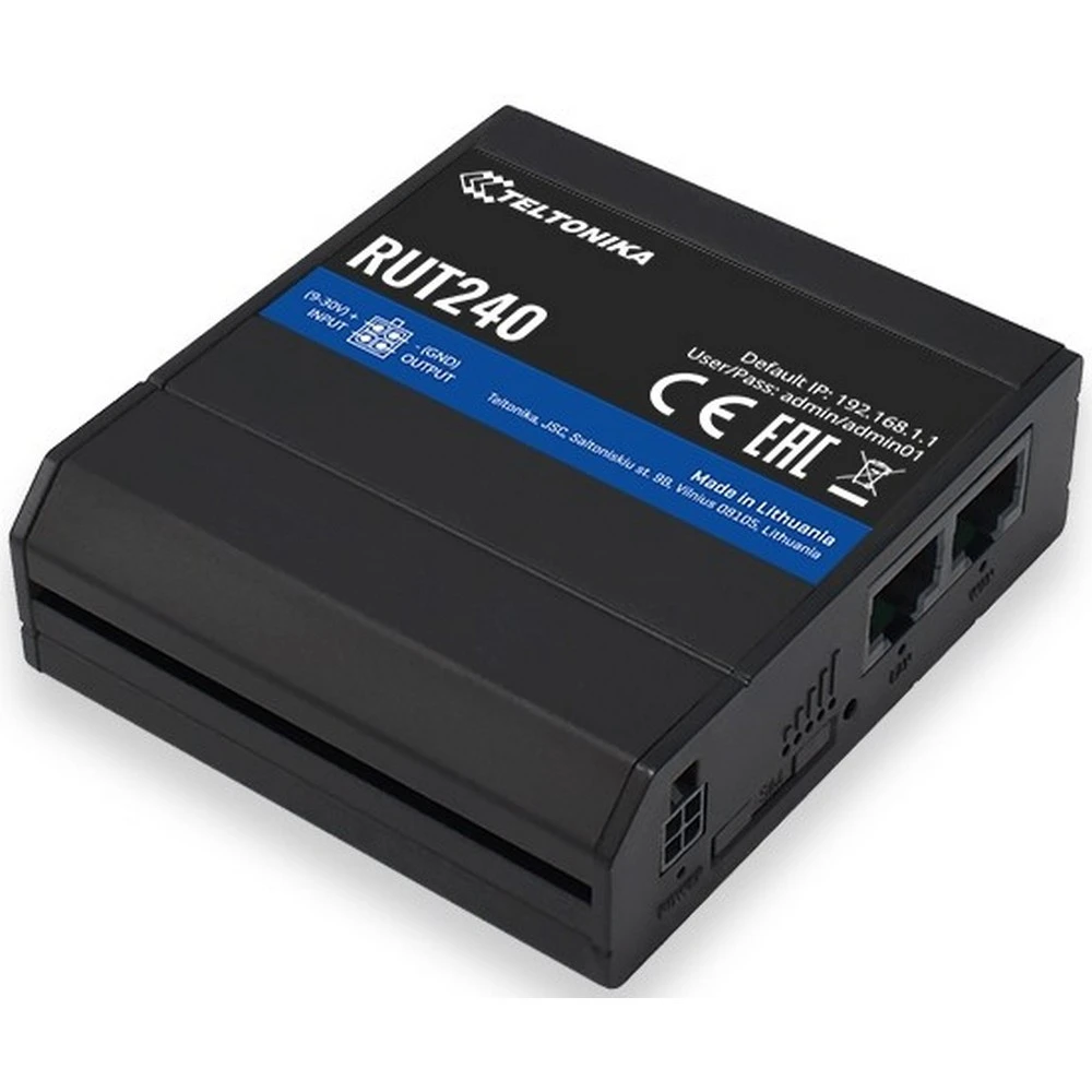 Маршрутизатор TELTONIKA RUT240 RUT24006E000 10/100 Base-TX (100 мбит/с)