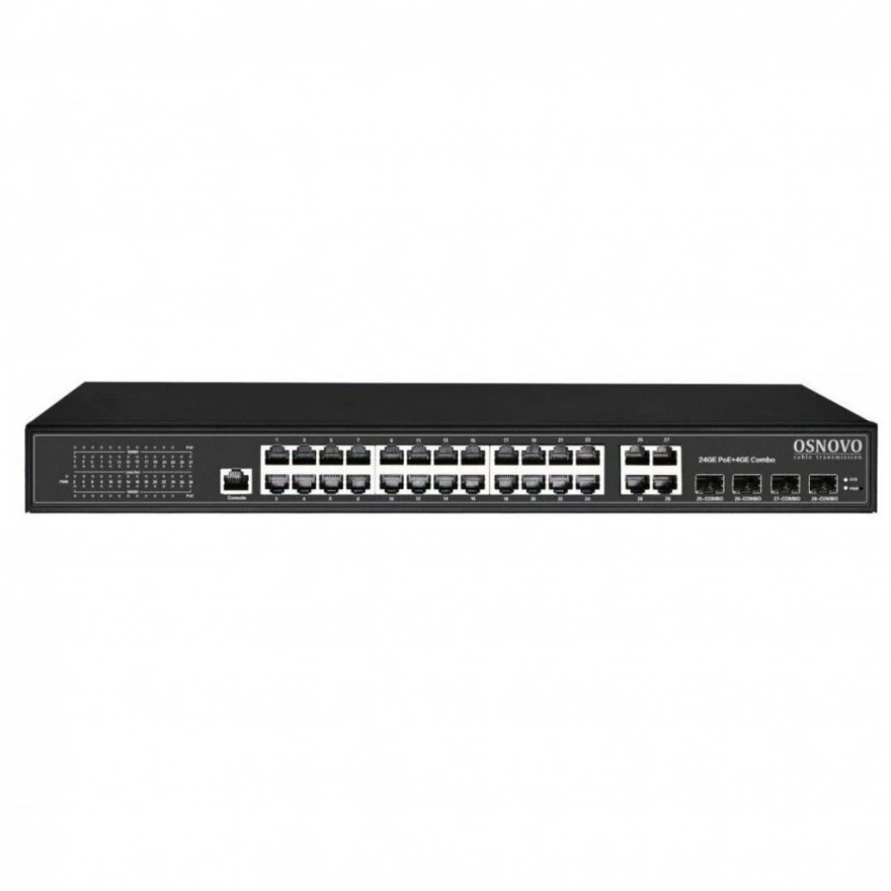 Коммутатор OSNOVO SW-8244/L(400W) 1000 Base-TX (1000 мбит/с), 4 SFP порта