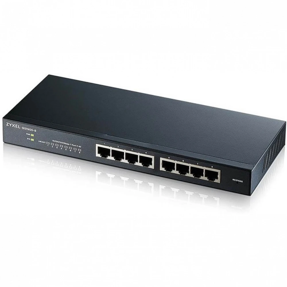 Коммутатор Zyxel GS1900-8-EU0102F 1000 Base-T (1000 мбит/с)