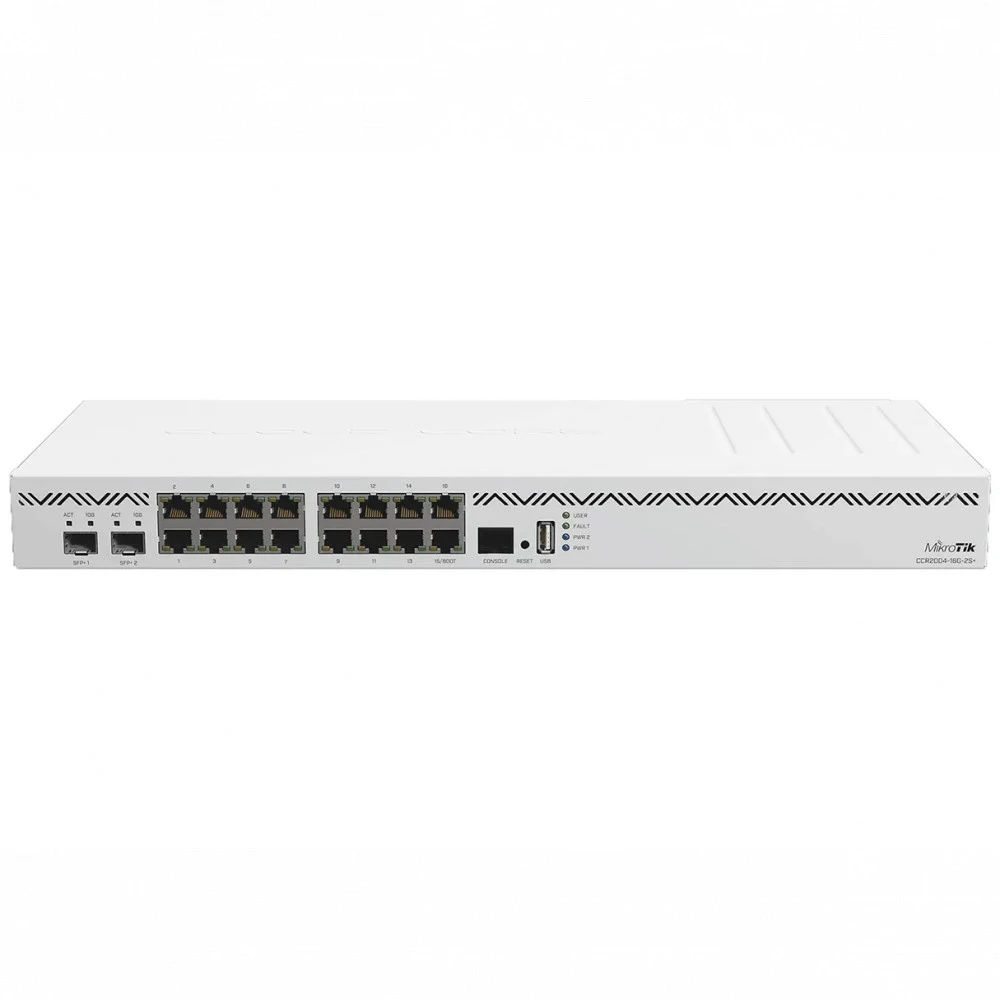 Маршрутизатор Mikrotik Cloud Core Router 2004-16G-2S+ CCR2004-16G-2S+ 10/100/1000 Base-TX (1000 мбит/с)