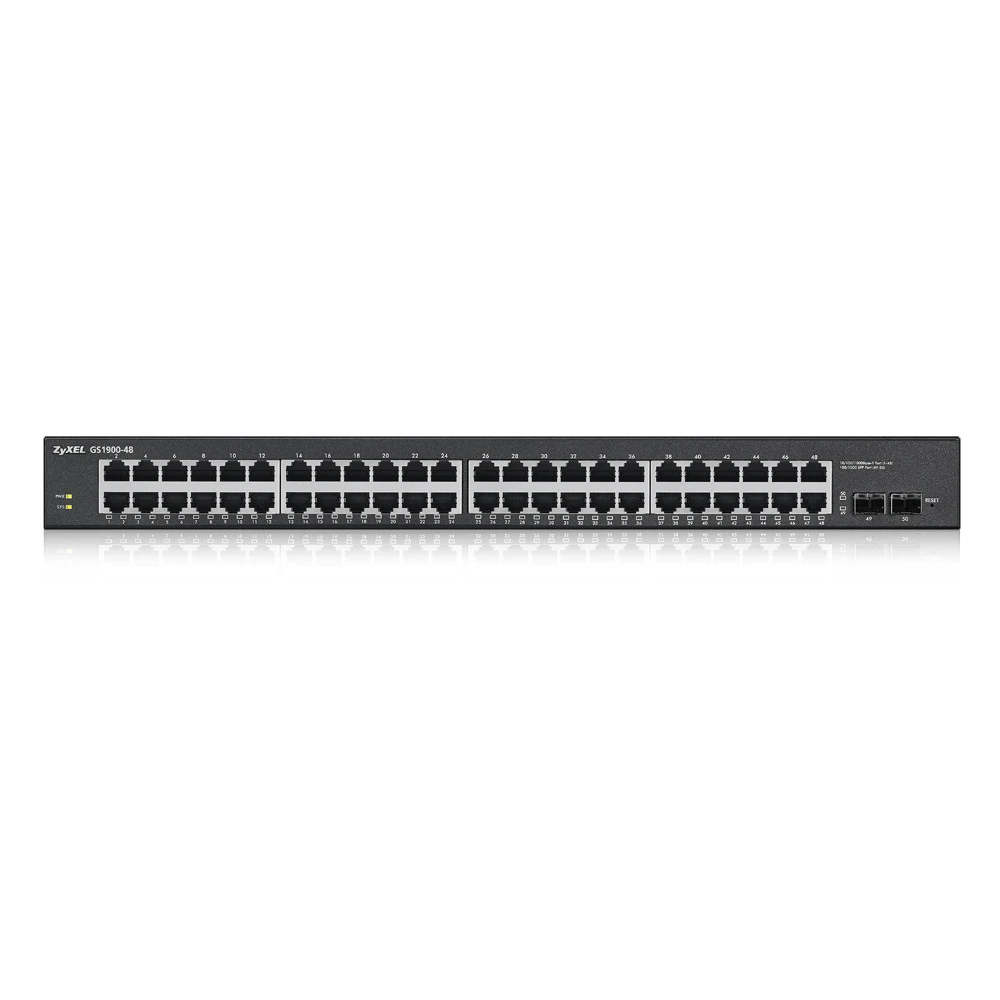Коммутатор Zyxel GS1900-48-EU0102F 1000 Base-TX (1000 мбит/с), 2 SFP порта