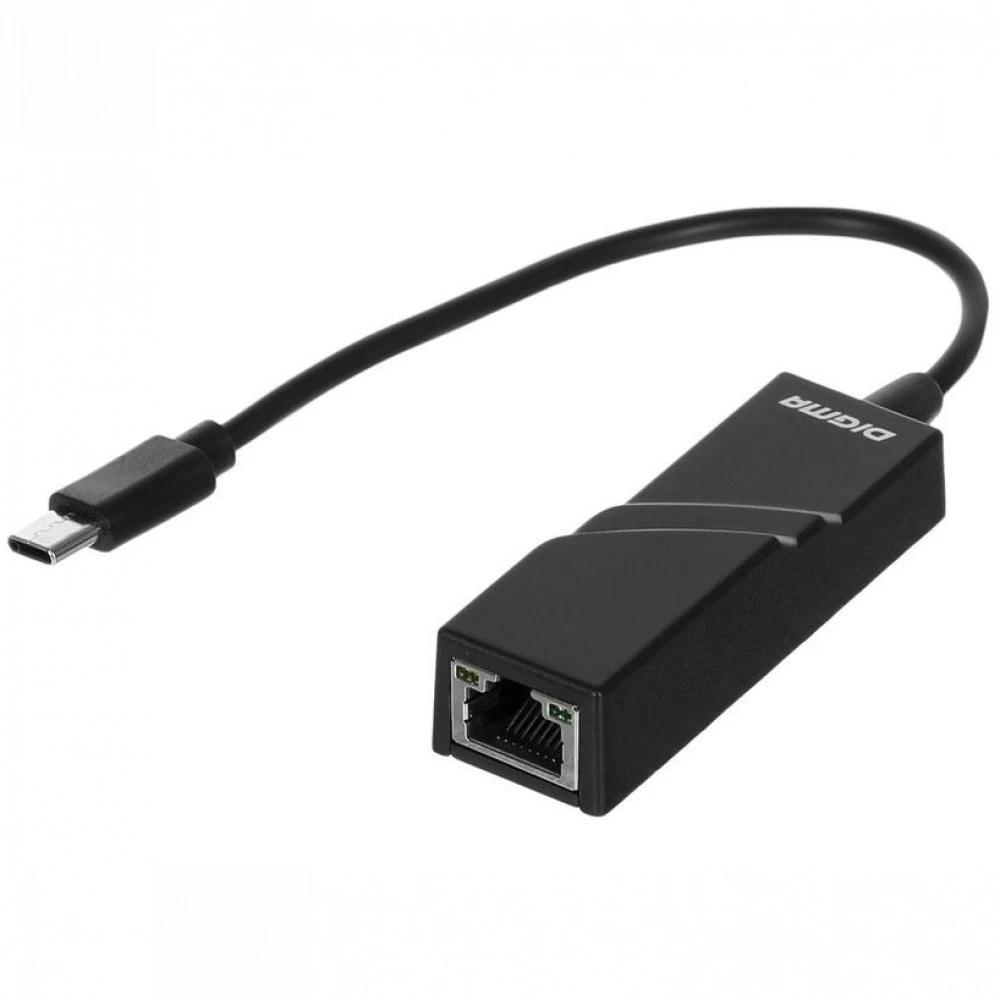 Аксессуар для сетевого оборудования Digma D-USBC-LAN100 Сетевой адаптер