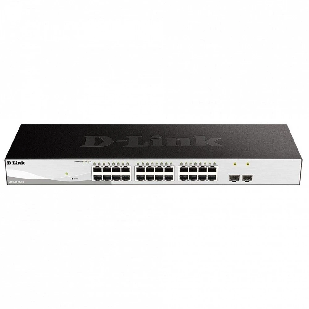 Коммутатор D-link DGS-1210-26/FL1A 1000 Base-TX (1000 мбит/с), 2 SFP порта