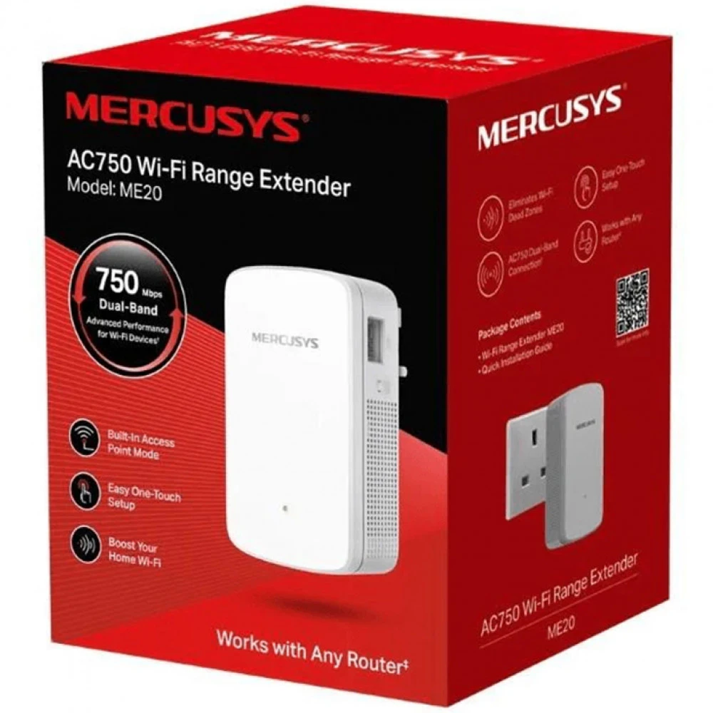 Усилитель сигнала Wi-Fi Mercusys ME20 Wi-Fi 5 (802.11a/ b/ g/ n/ ac)