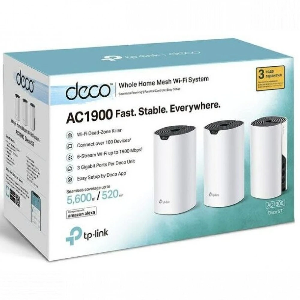 Маршрутизатор для дома TP-Link (SOHO) Deco S7(3-pack) Deco S7 (3-pack)