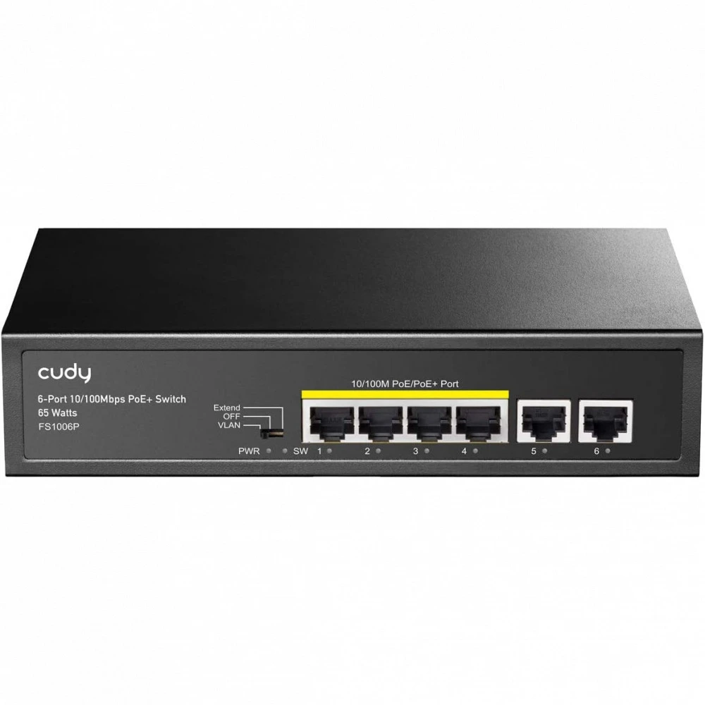 Коммутатор CUDY FS1006P 100 Base-TX (100 мбит/с)