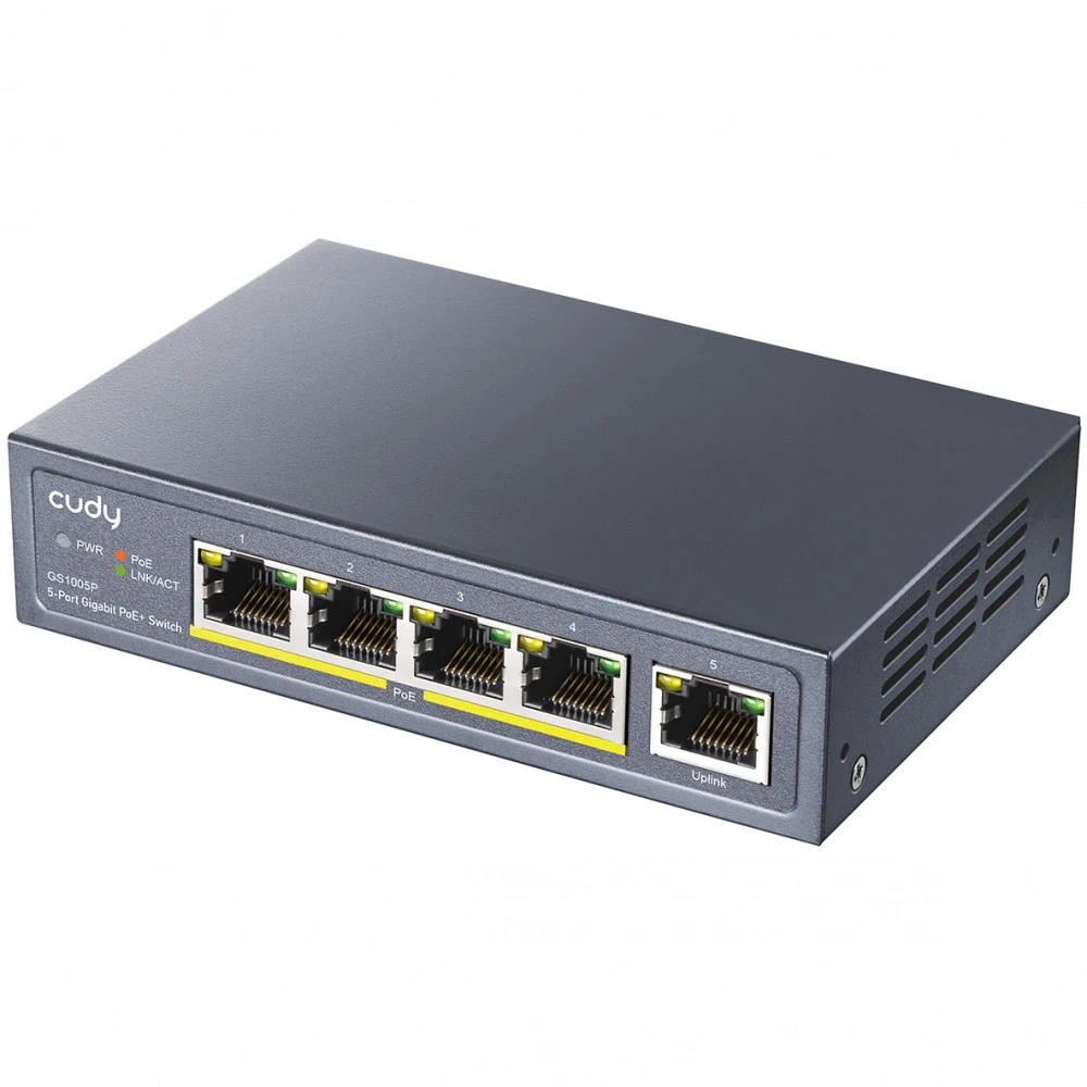 Коммутатор CUDY GS1005P 1000 Base-TX (1000 мбит/с)