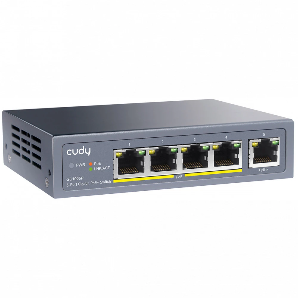 Коммутатор CUDY GS1005P 1000 Base-TX (1000 мбит/с)