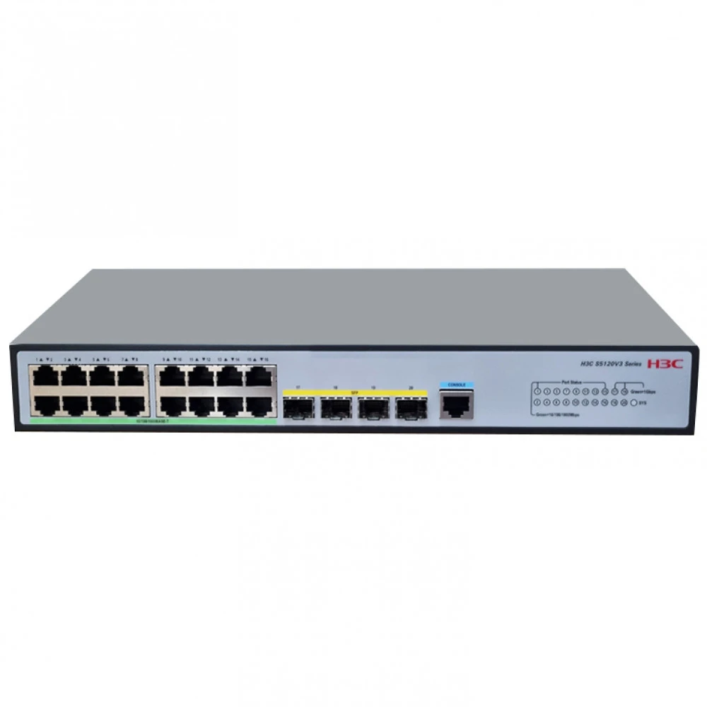 Коммутатор H3C LS5120V3-20P-LI-GL Switch 1000 Base-T (1000 мбит/с), 4 SFP порта