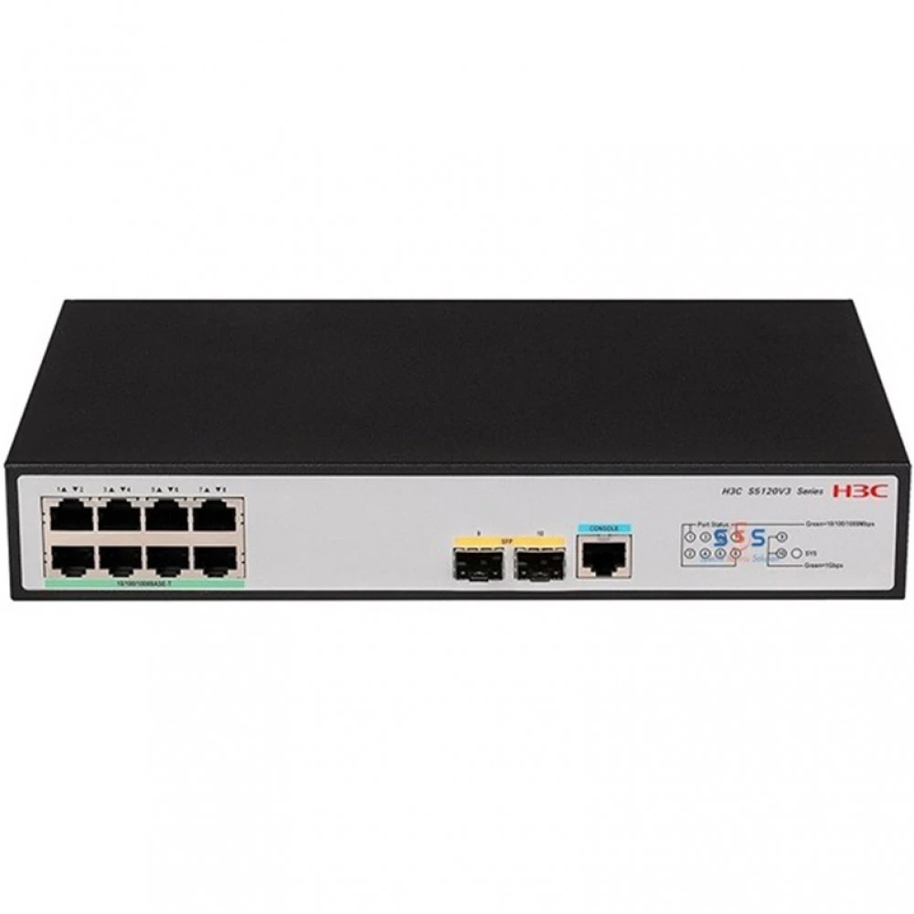 Коммутатор H3C S5120V3-10P-LI LS5120V3-10P-LI-GL Switch 1000 Base-TX (1000 мбит/с), 2 SFP порта