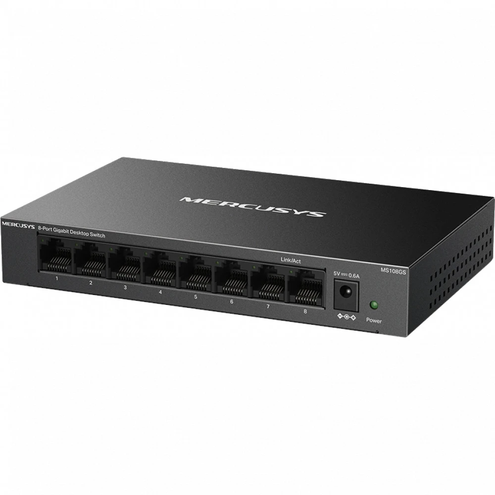 Коммутатор Mercusys MS108GS 1000 Base-T (1000 мбит/с)