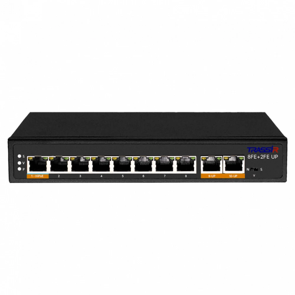 Коммутатор Trassir NS1110 TR-NS1110-120-8POE 100 Base-T (100 мбит/с)