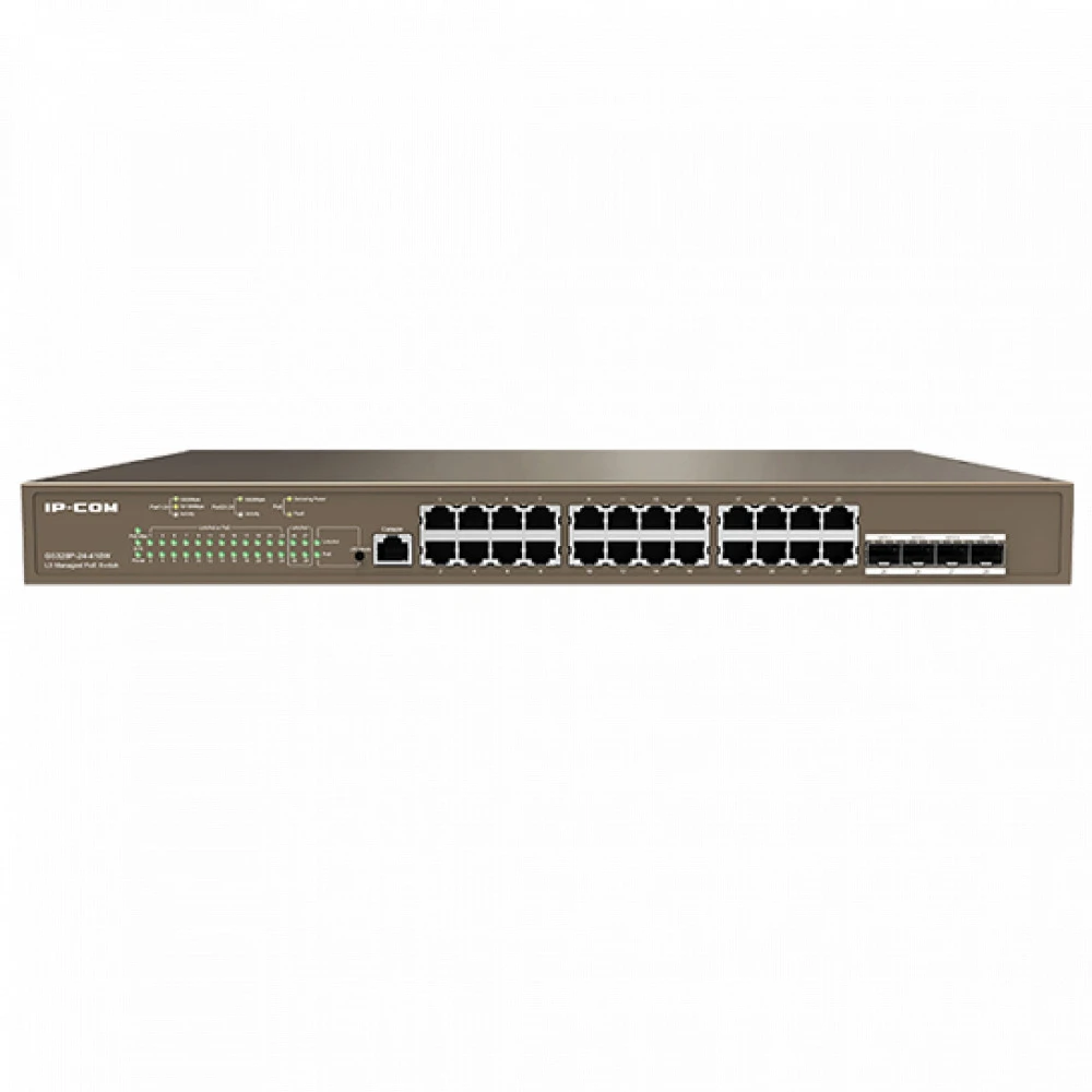 Коммутатор IP-COM G5328P G5328P-24-410W 1000 Base-T (1000 мбит/с), 4 SFP порта