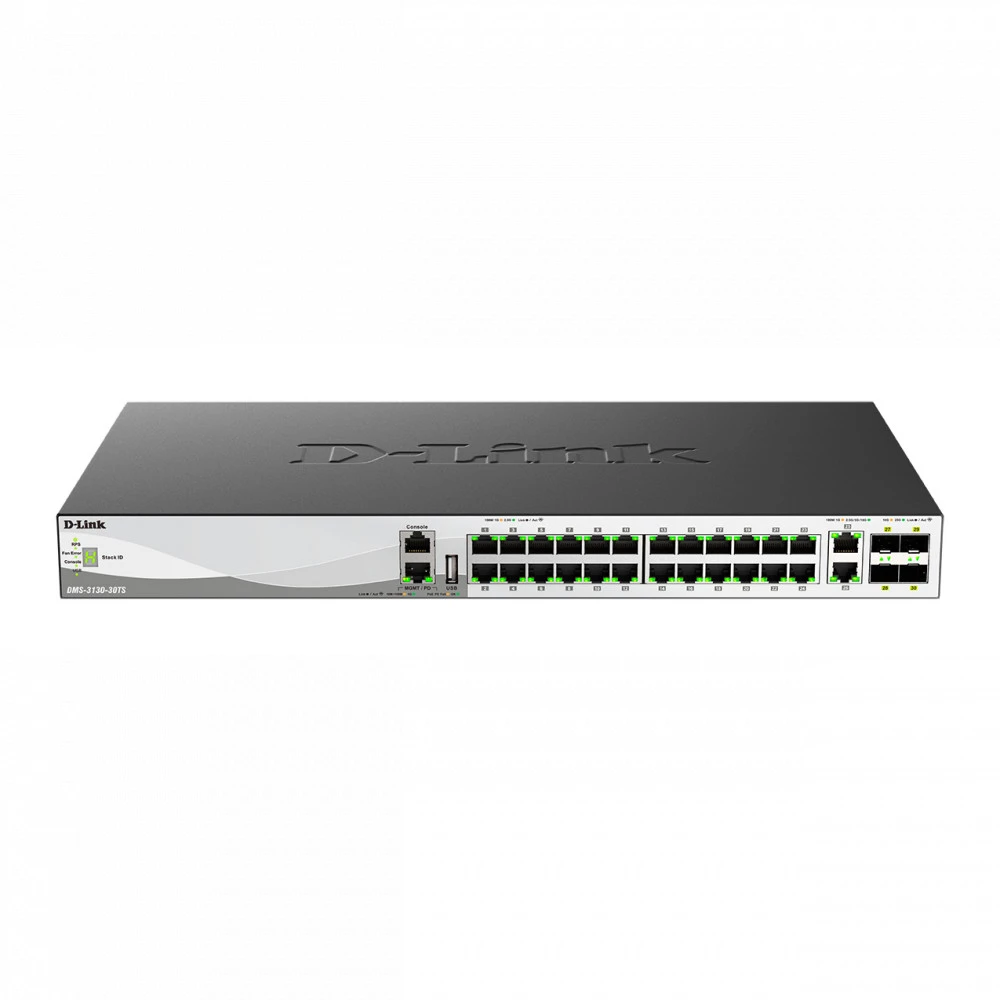 Коммутатор D-link DMS-3130-30TS/A1A 2.5 GBase-T (2500 мбит/с), 4 SFP порта