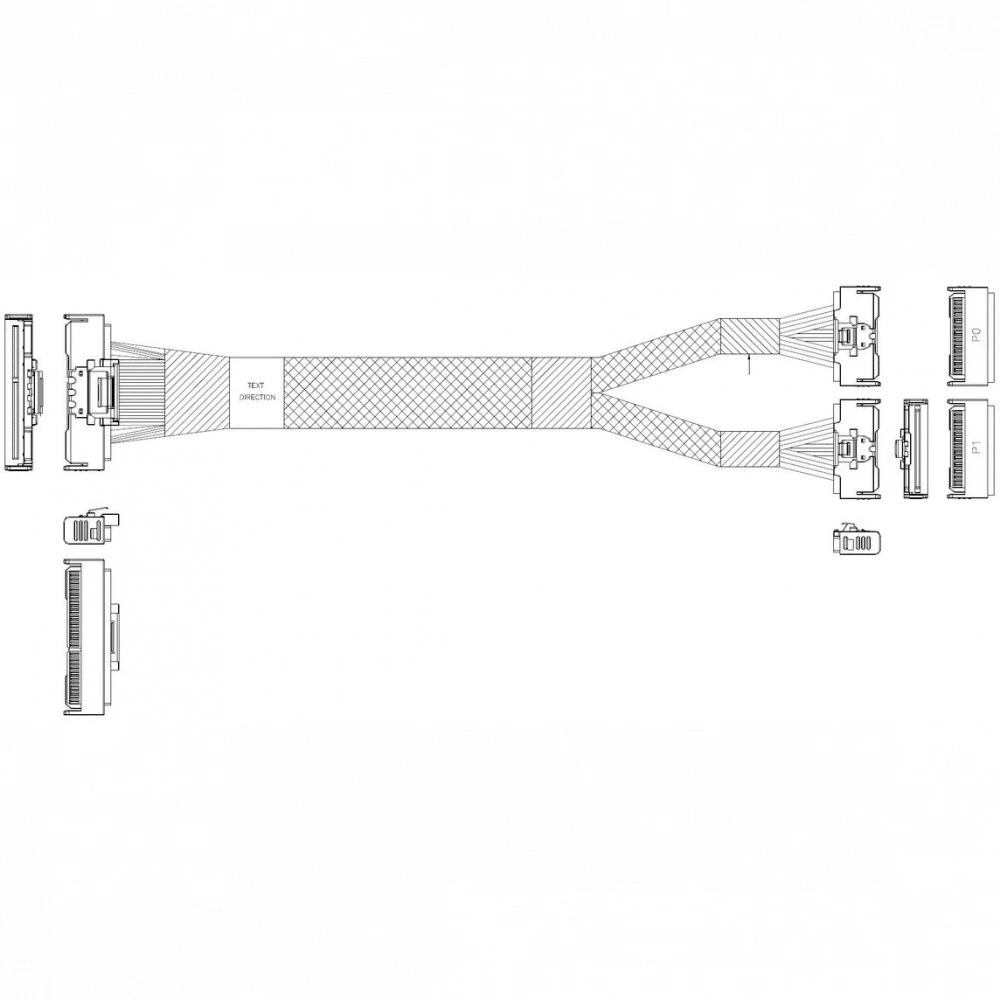 Аксессуар для сетевого оборудования JPC P733BGB10800-1 Кабель