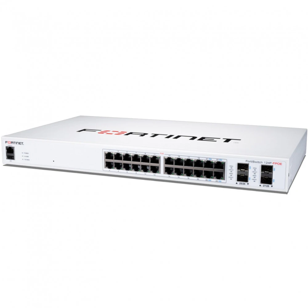 Коммутатор Fortinet FortiSwitch-124F-FPOE FS-124F-FPOE 1000 Base-T (1000 мбит/с), 4 SFP порта
