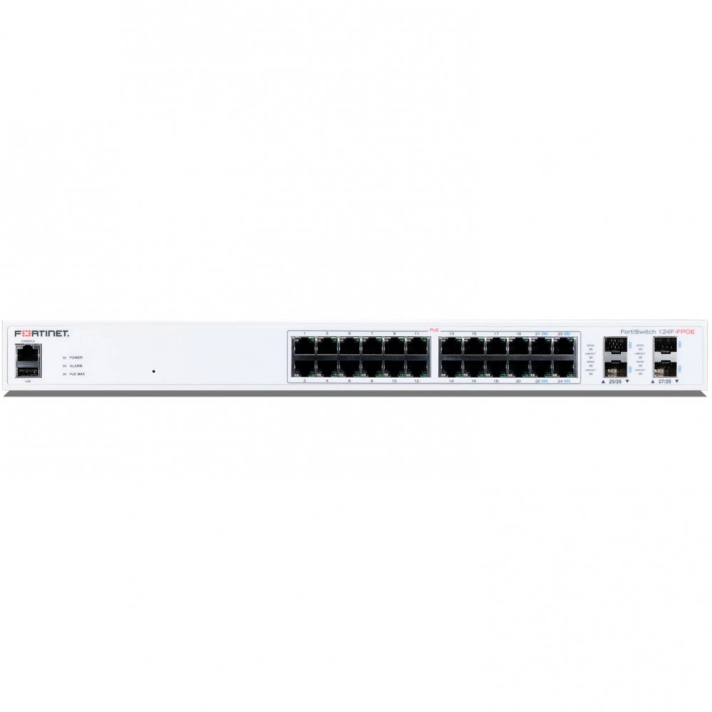 Коммутатор Fortinet FortiSwitch-124F-FPOE FS-124F-FPOE 1000 Base-T (1000 мбит/с), 4 SFP порта