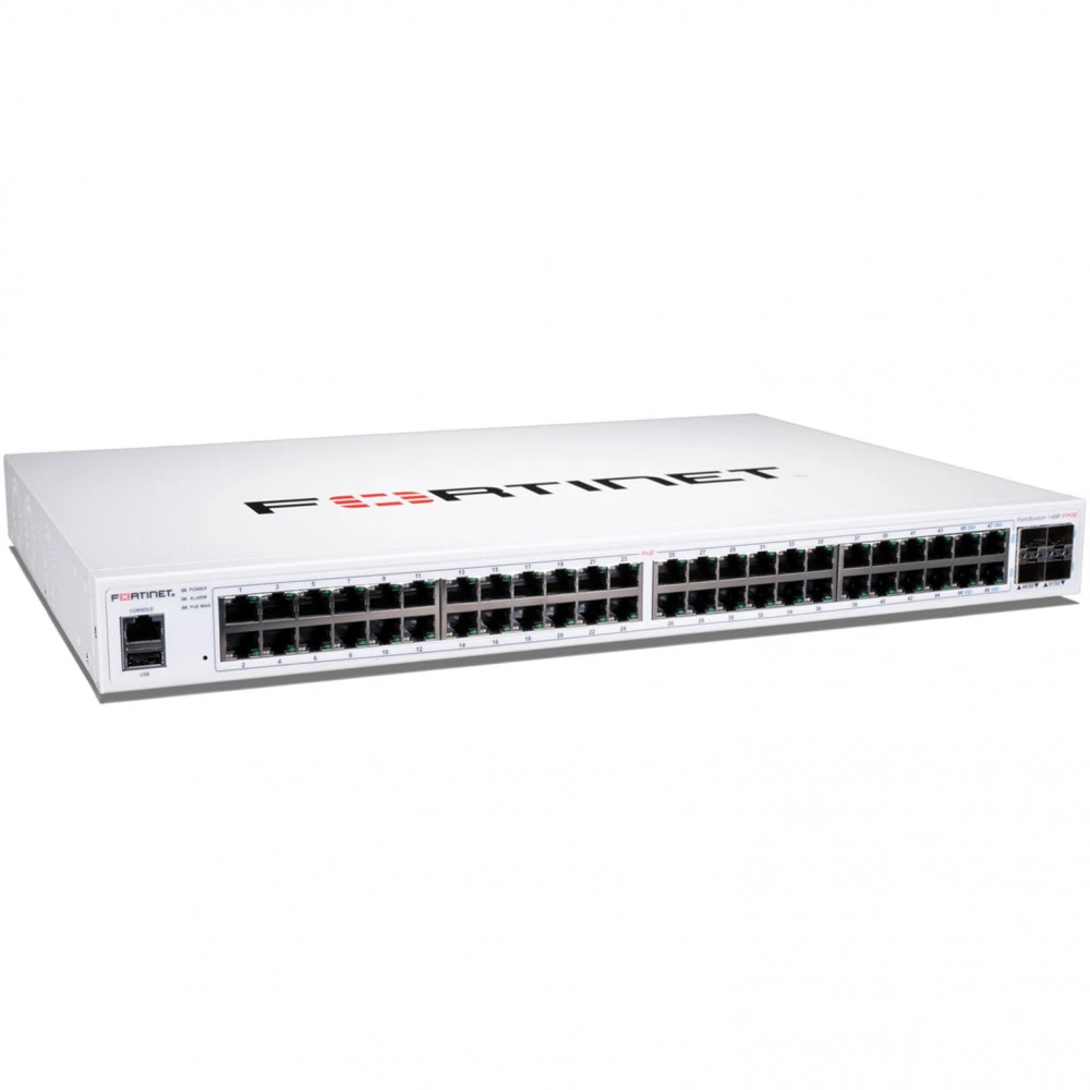 Коммутатор Fortinet FortiSwitch-148F-FPOE FS-148F-FPOE 1000 Base-T (1000 мбит/с), 4 SFP порта