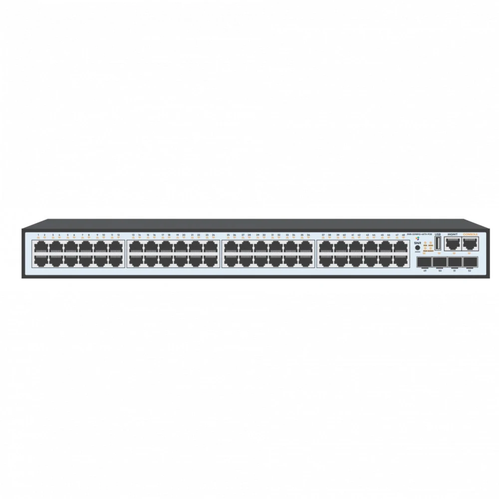 Коммутатор SNR S2989G-48TX-POE SNR-S2989G-48TX-POE 1000 Base-T (1000 мбит/с), 4 SFP порта