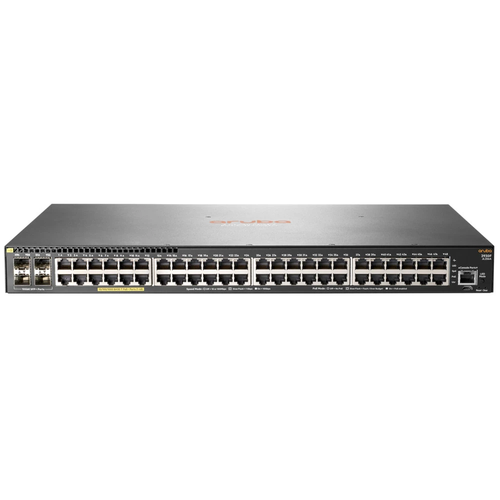 Коммутатор HPE Aruba 2930F 48G PoE+ 4SFP+ JL256A 1000 Base-TX (1000 мбит/с), 4 SFP порта