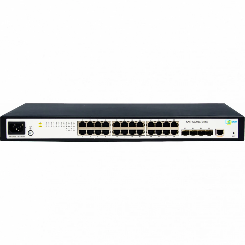 Коммутатор SNR S5210G-24TX-POE SNR-S5210G-24TX-POE 1000 Base-T (1000 мбит/с), 4 SFP порта