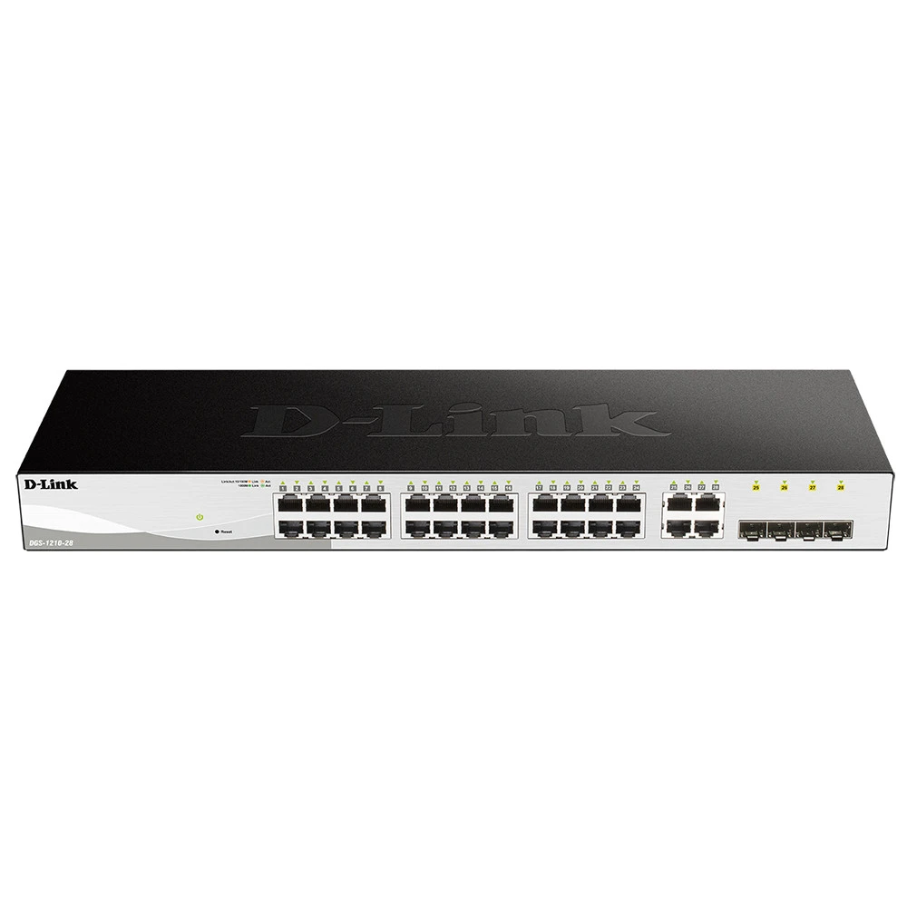 Коммутатор D-link DGS-1210-28/FL2A 1000 Base-T (1000 мбит/с), 4 SFP порта