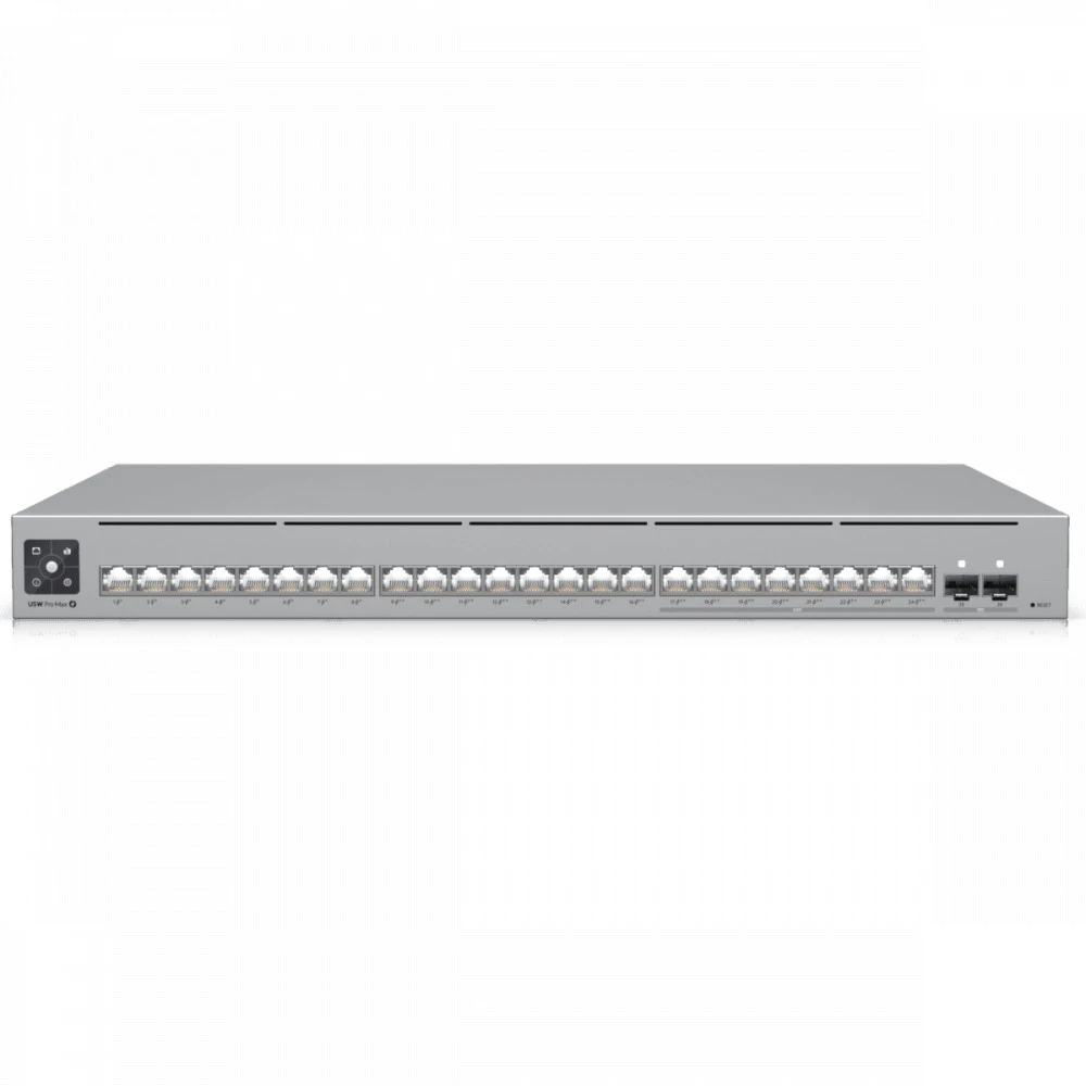 Коммутатор Ubiquiti UniFi Pro 24 USW-Pro-Max-24-PoE-EU 1000 Base-T (1000 мбит/с), 2 SFP порта