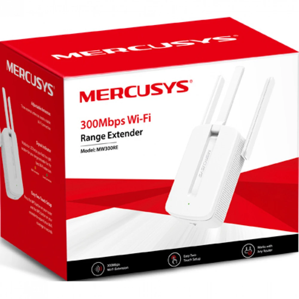 Усилитель сигнала Wi-Fi Mercusys MW300RE Wi-Fi 4 (802.11b /g / n)