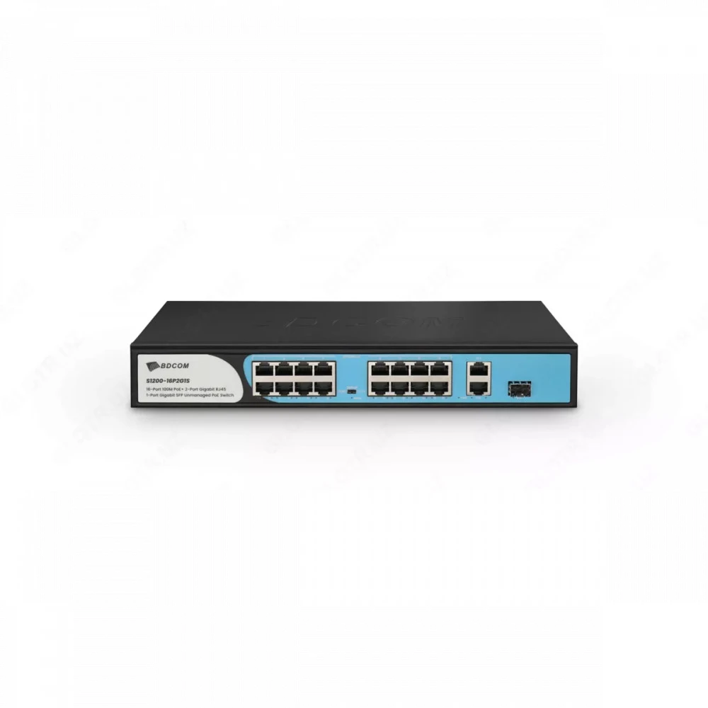 Коммутатор BDCOM S1200 S1200-16P2G1S 100 Base-TX (100 мбит/с), 1 SFP порт