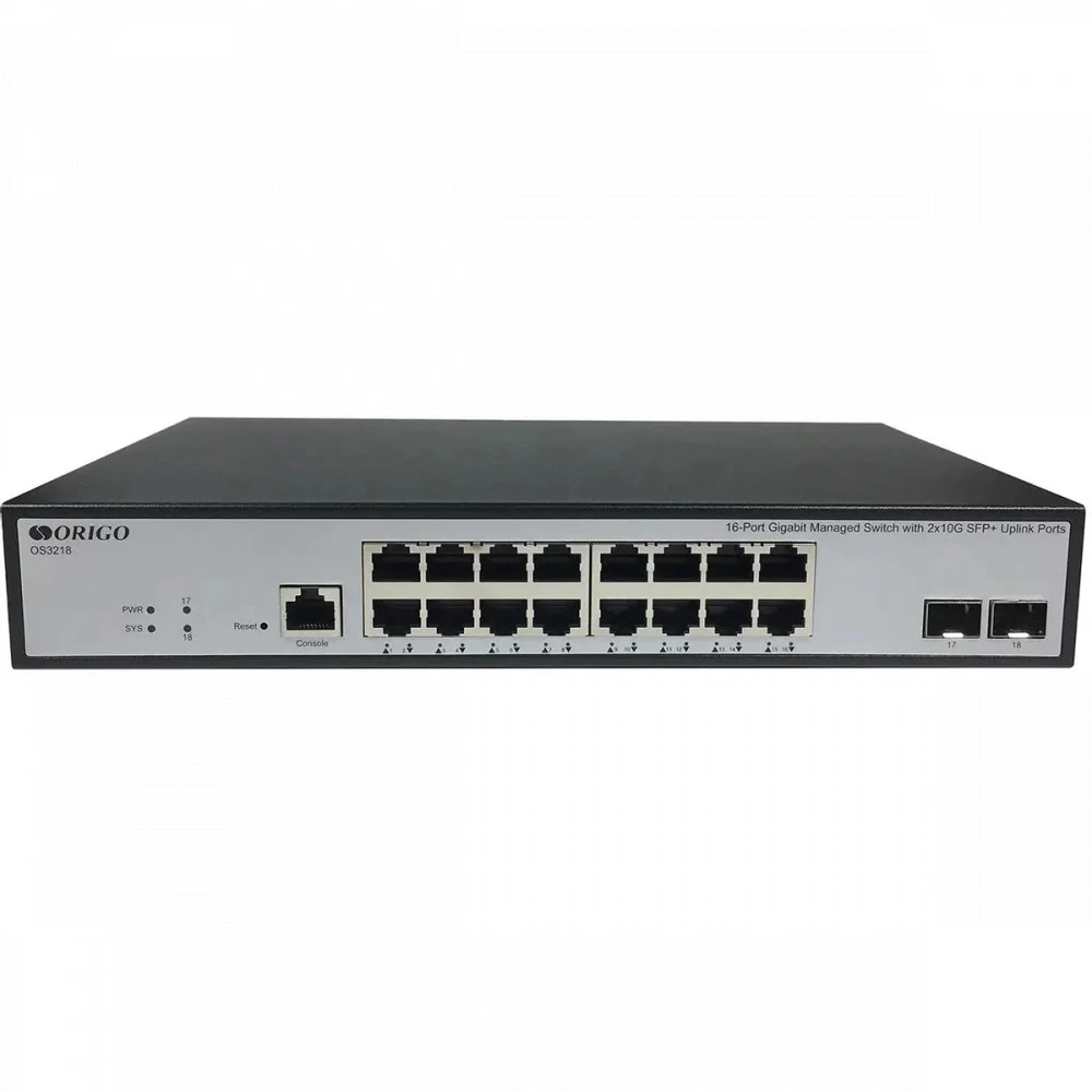 Коммутатор Origo OS3218/A1A 1000 Base-T (1000 мбит/с), 2 SFP порта