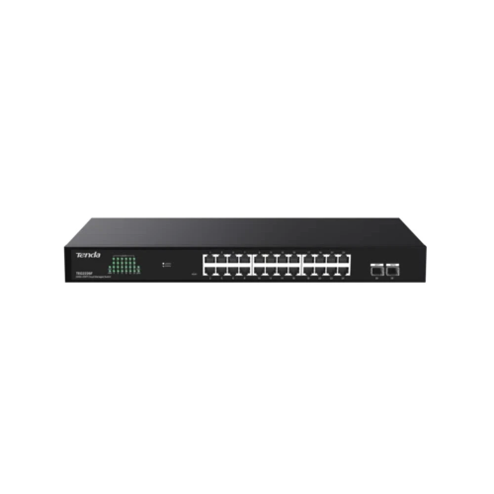 Коммутатор TENDA TEG2226F 1000 Base-T (1000 мбит/с), 2 SFP порта