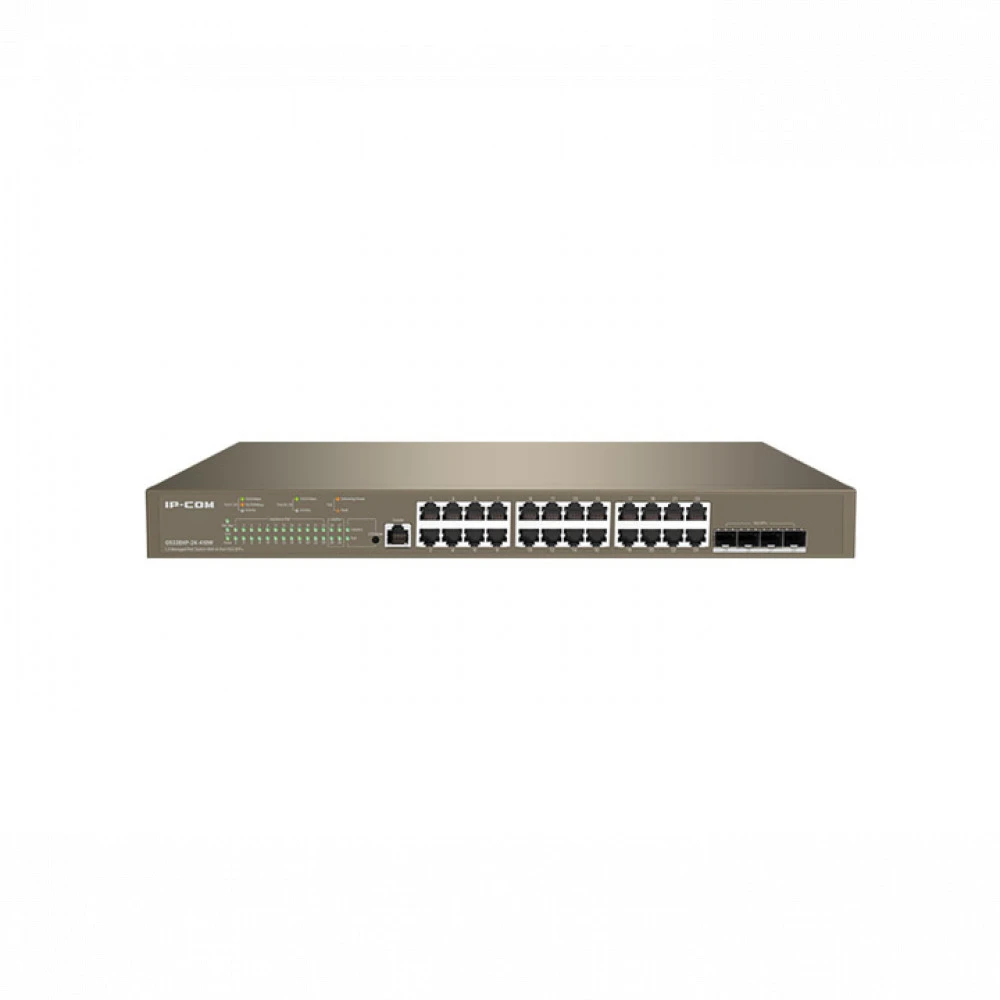 Коммутатор IP-COM G5328XP-24-410W 1000 Base-T (1000 мбит/с), 4 SFP порта
