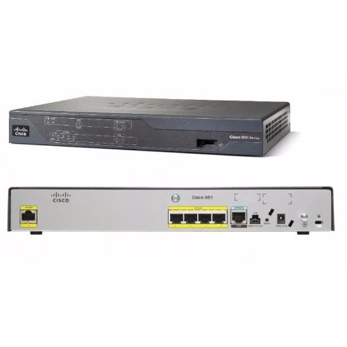 Маршрутизатор Cisco 881 Ethernet Sec Router w/ Adv IP Services CISCO881-SEC-K9 10/100 Base-TX (100 мбит/с)