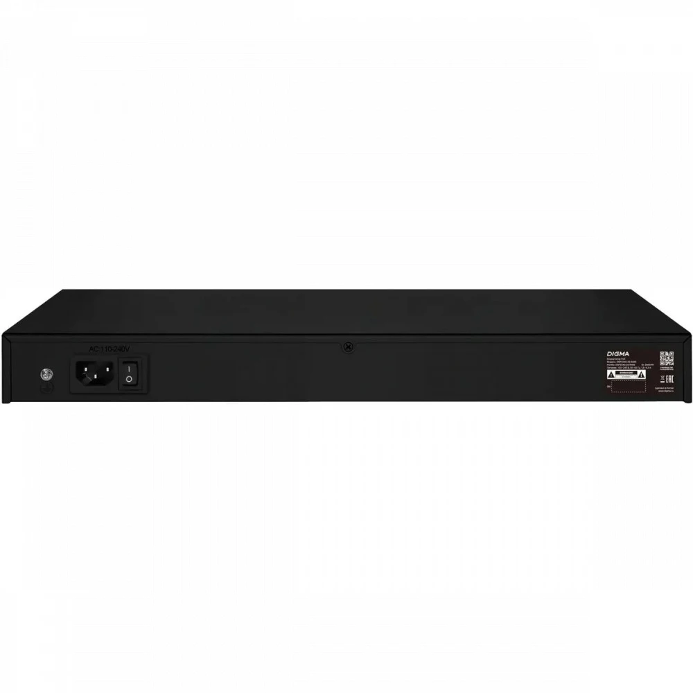 Коммутатор Digma DSP224G-2S-R400 1000 Base-T (1000 мбит/с), 2 SFP порта
