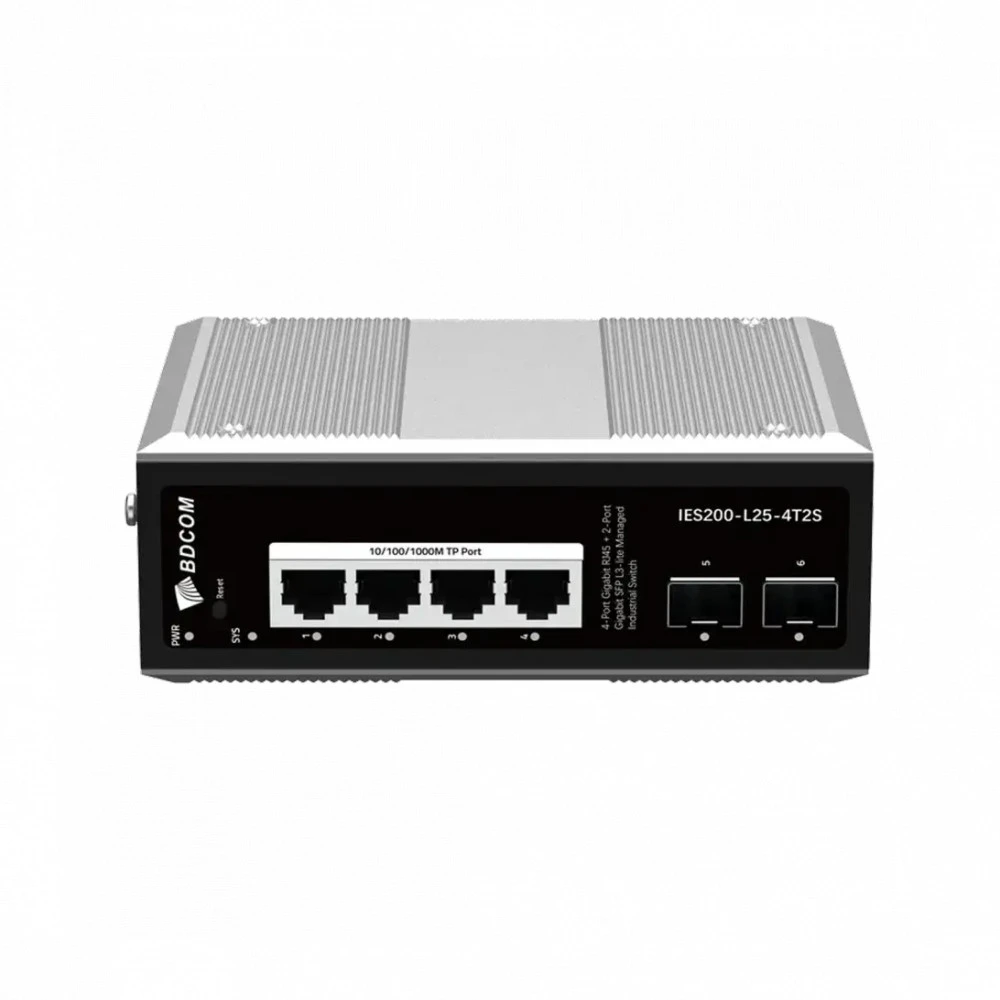 Коммутатор BDCOM IES200-L25-4T2S 1000 Base-T (1000 мбит/с), 2 SFP порта