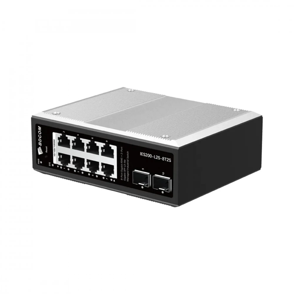 Коммутатор BDCOM IES200-L25-8T2S 1000 Base-T (1000 мбит/с), 1 SFP порт