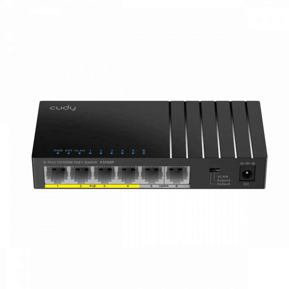 Коммутатор CUDY FS106P 100 Base-T (100 мбит/с)