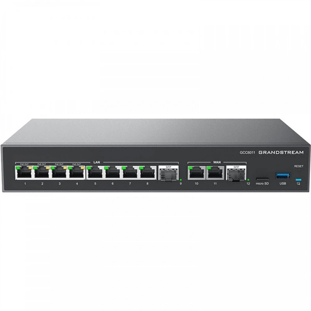 Коммутатор Grandstream GCC6011 1000 Base-T (1000 мбит/с), 2 SFP порта