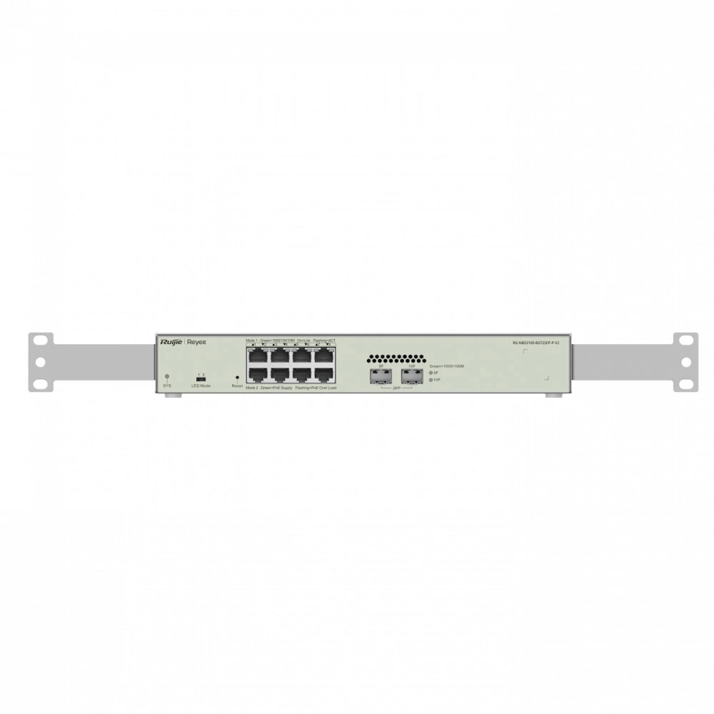 Коммутатор Ruijie RG-NBS3100-8GT2SFP-P-V2 1000 Base-T (1000 мбит/с)