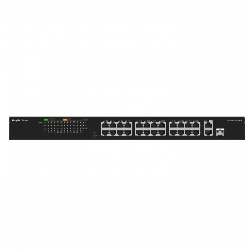 Коммутатор Ruijie RG-ES126FGS-P 100 Base-T (100 мбит/с), 1 SFP порт