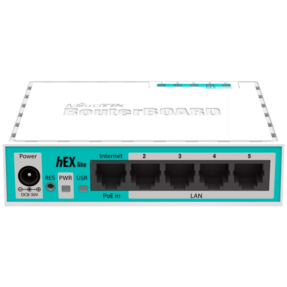 Маршрутизатор Mikrotik hEX lite RB750r2 10/100 Base-TX (100 мбит/с)