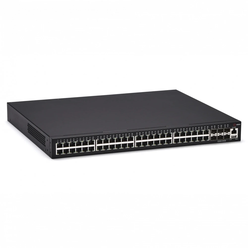 Коммутатор QTECH QSW-4530-54TX-POE 1000 Base-T (1000 мбит/с), 6 SFP портов