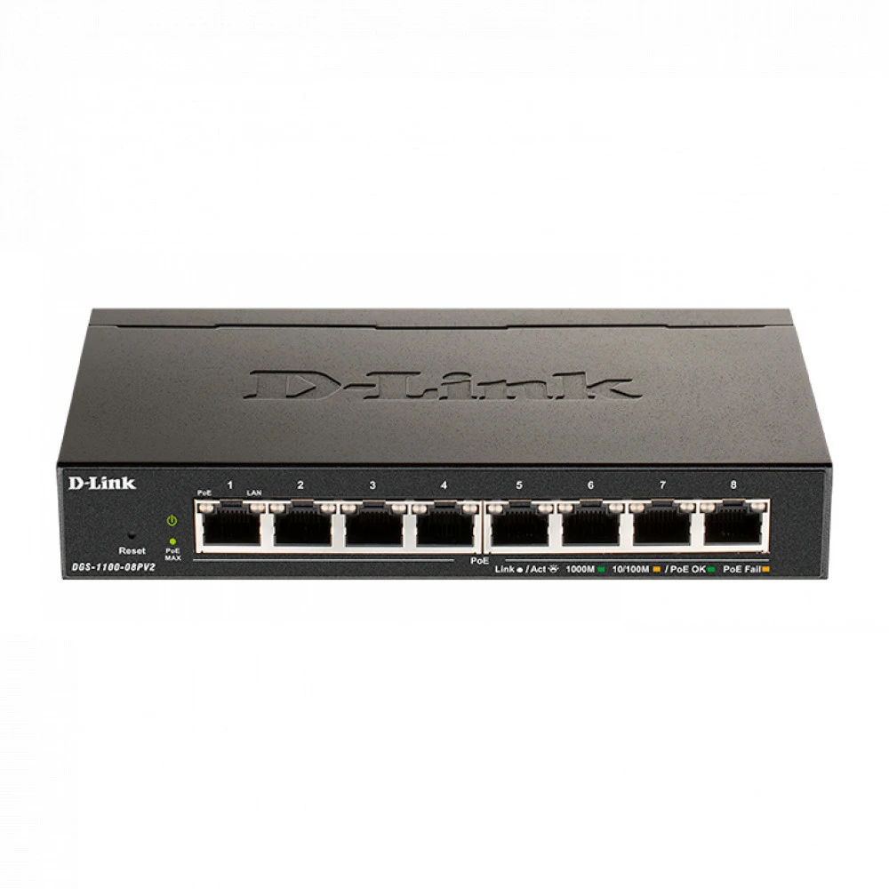 Коммутатор D-link DGS-1100-08PV2/A4A 1000 Base-T (1000 мбит/с)