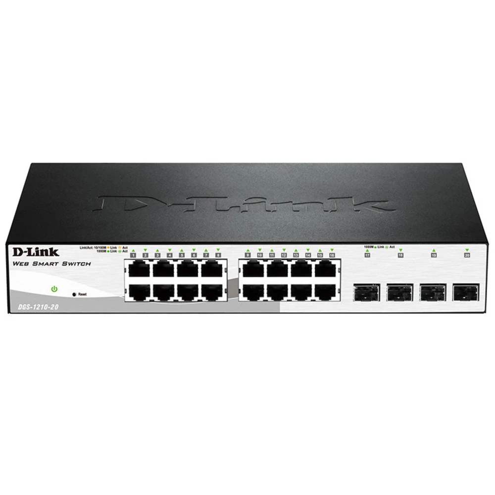 Коммутатор D-link DGS-1210-20 1000 Base-TX (1000 мбит/с), 4 SFP порта