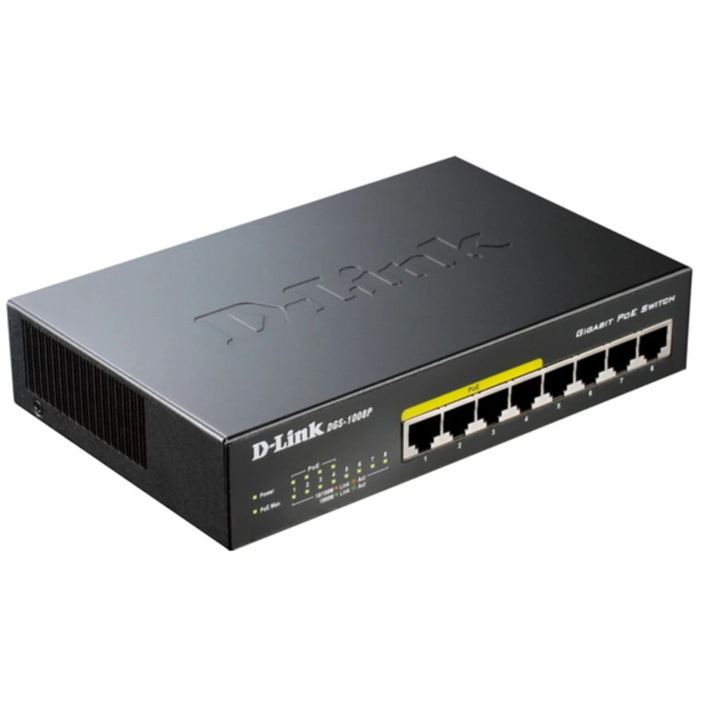 Коммутатор D-link DGS-1008P 1000 Base-TX (1000 мбит/с)