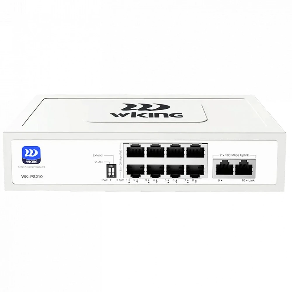 Коммутатор Wi-Tek WK-PS210 V2 100 Base-T (100 мбит/с)