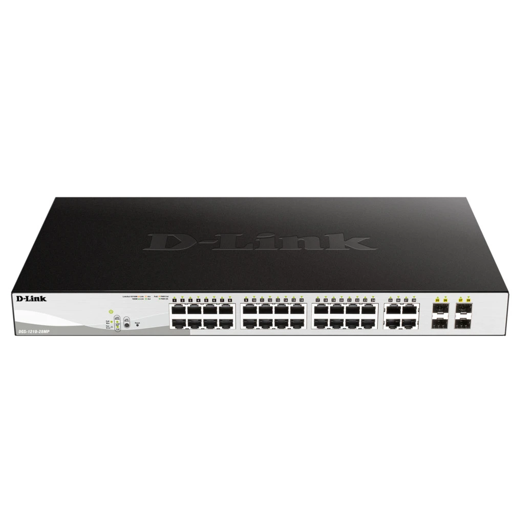 Коммутатор D-link DGS-1210-28MP 1000 Base-TX (1000 мбит/с), 4 SFP порта