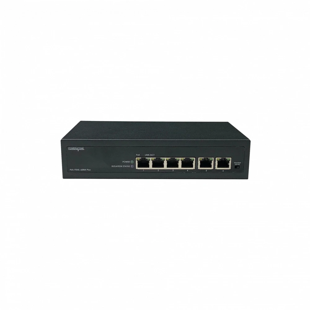 Коммутатор PowerTone PUS-TT04L-60RM Plus 100 Base-TX (100 мбит/с)